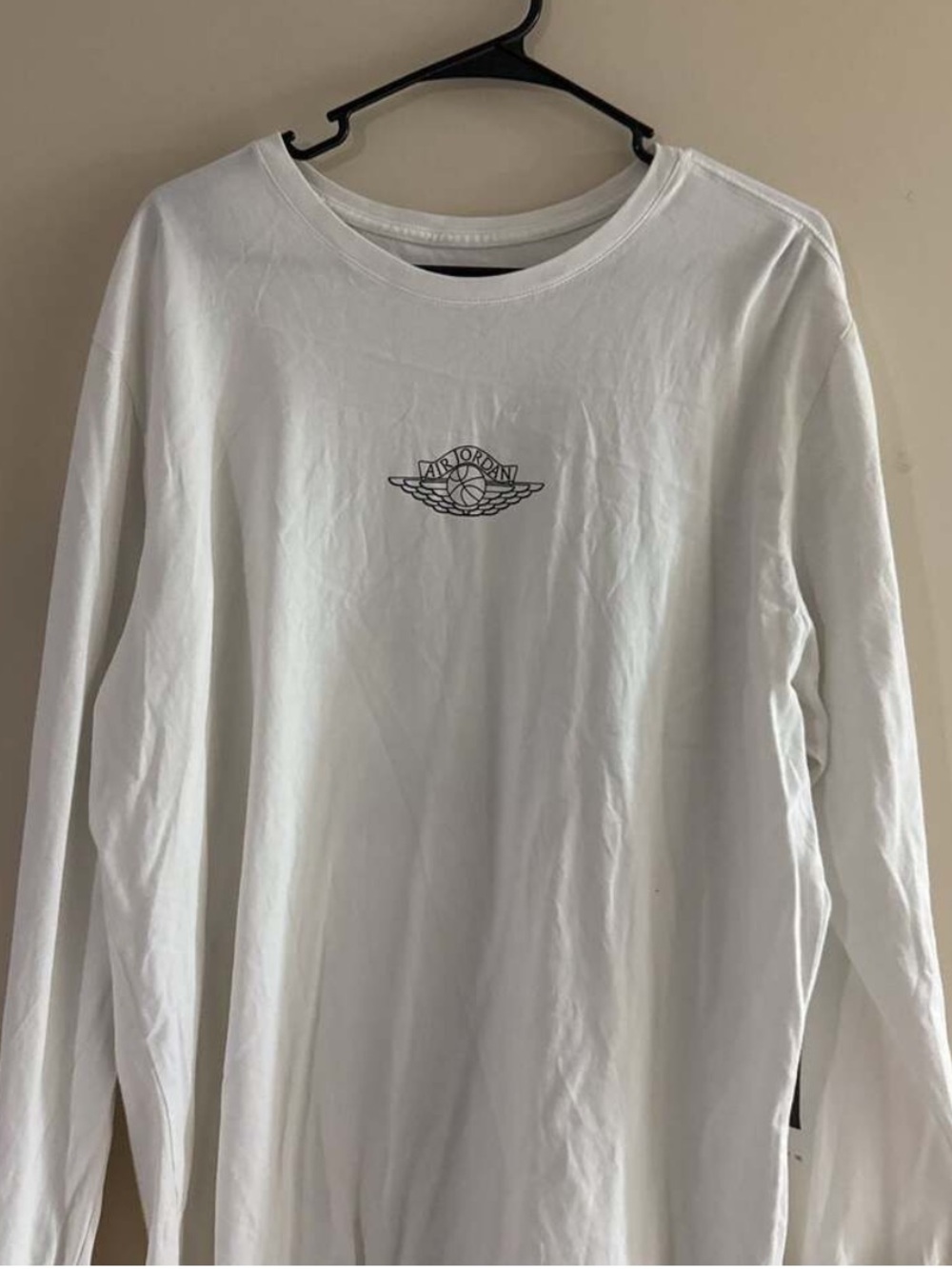 Jordan White Tee with Gray Jumpman Logo